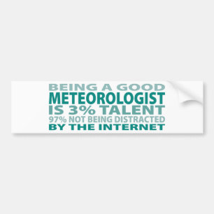 Meteorologist 3% Talent Bumper Sticker