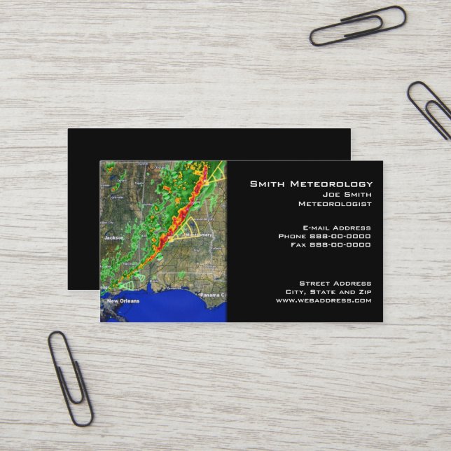 Meteorologist Business Card (Front/Back In Situ)