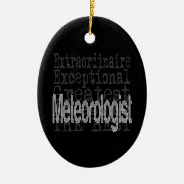 Meteorologist Extraordinaire Ceramic Ornament (Front)