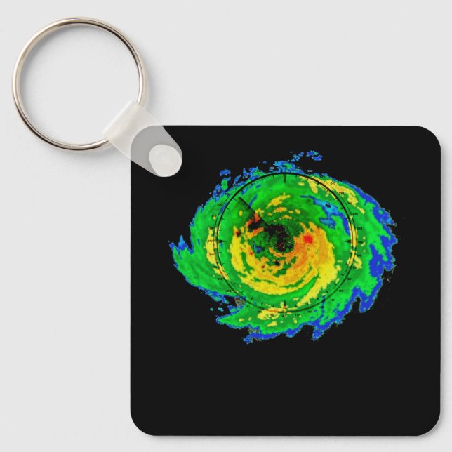 Meteorologist Storm Chasing Weather Radar Chaser T Keychain (Front)