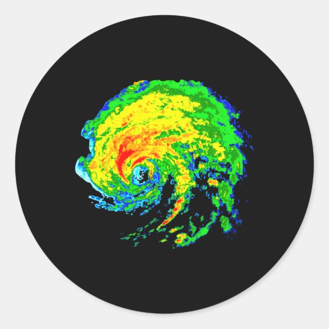 Meteorologist Storm Chasing Weather Radar Image Classic Round Sticker (Front)