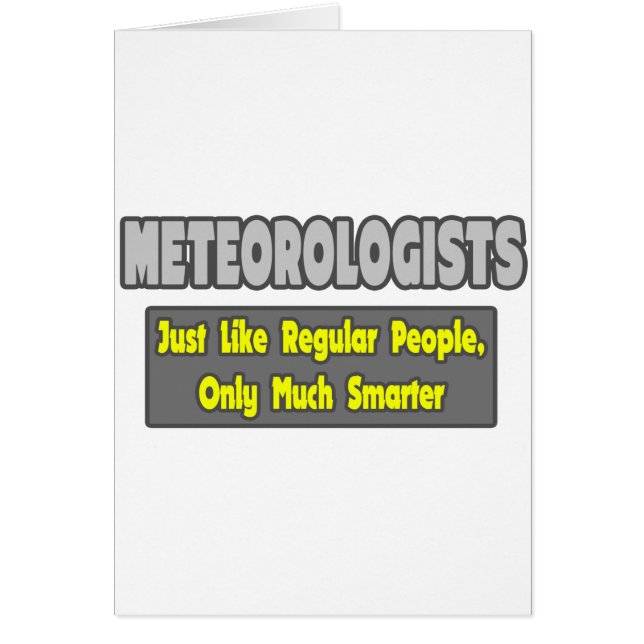 Meteorologists...Smarter (Front)