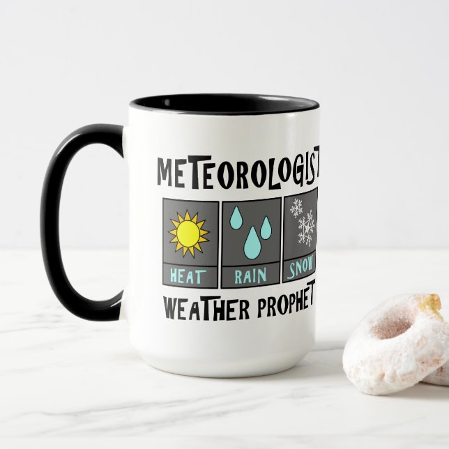 Météorologue Météo Prophète Mug (Avec donut)