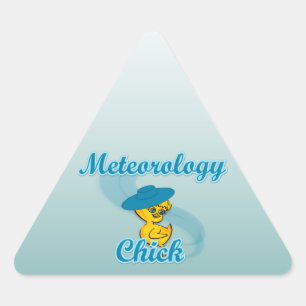 Meteorology Chick #3 Triangle Sticker