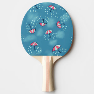 Meteorology Fun Rainy Weather And Umbrellas Ping Pong Paddle