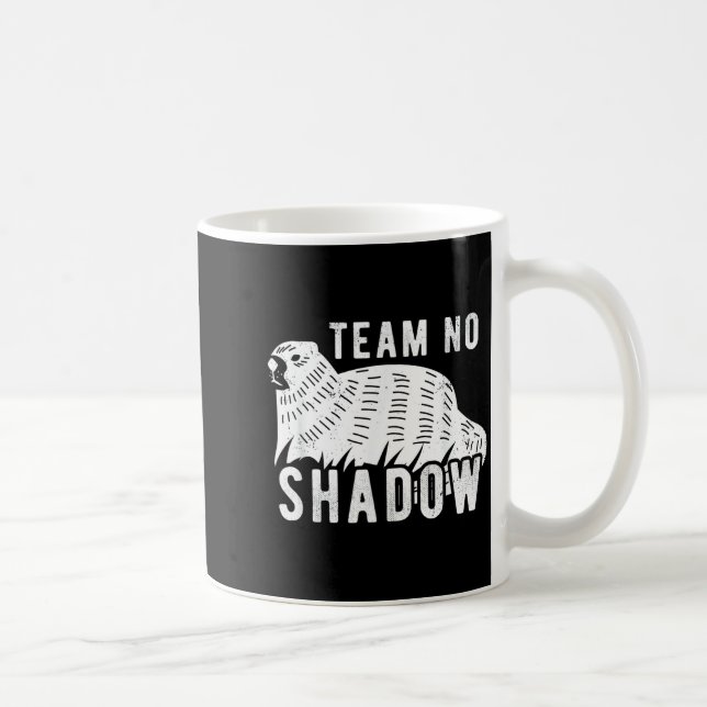 Meteorology Funny Team No Shadow Groundhog 2022  Coffee Mug (Right)