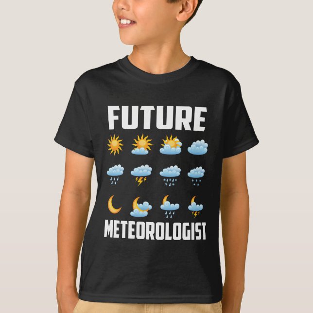 Meteorology Kids Weather Watcher Forecaster T-Shirt (Front)