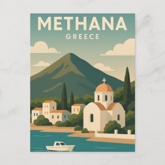 Methana Greece minimalist Postcard
