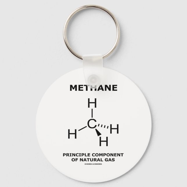 Methane Principle Component Of Natural Gas Keychain (Front)