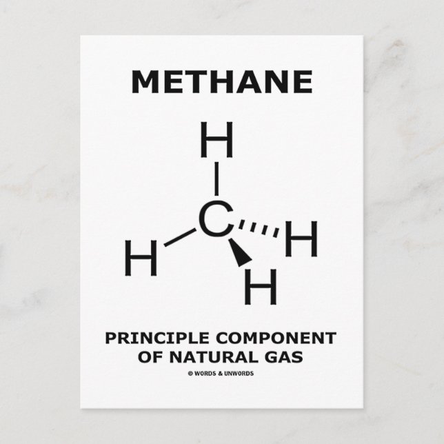 Methane Principle Component Of Natural Gas Postcard (Front)
