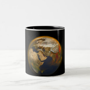 Methane Sources Around the Globe - Climate Crisis Two-Tone Coffee Mug