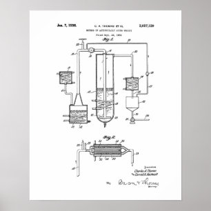 Method of artificially agin whisky patent poster
