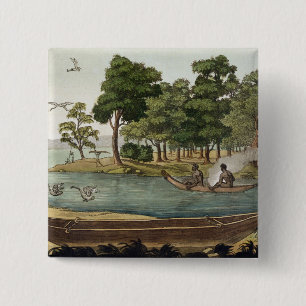 Method of Navigation in New Holland, engraved by F 2 Inch Square Button