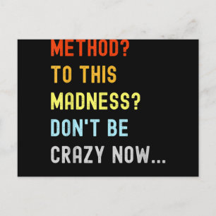 Method To Madness Engineer Mechanic Coder Postcard