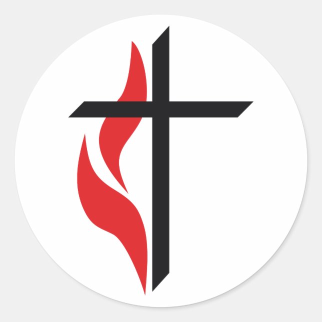 Methodist Classic Round Sticker (Front)