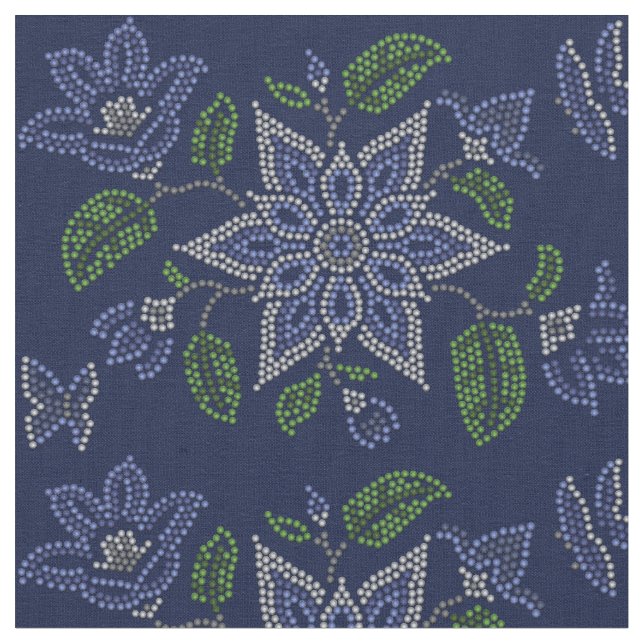 Metis Art Fabric Native Beading Art Fabrics (Close Up)