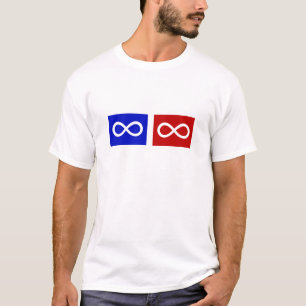 Métis Blue and Red Flags T-Shirt