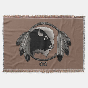 Metis First Nation Blanket Spirit Animals Throw