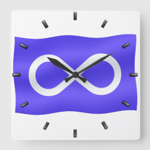 Metis Flag Clock First Nation Flag Wall Clock