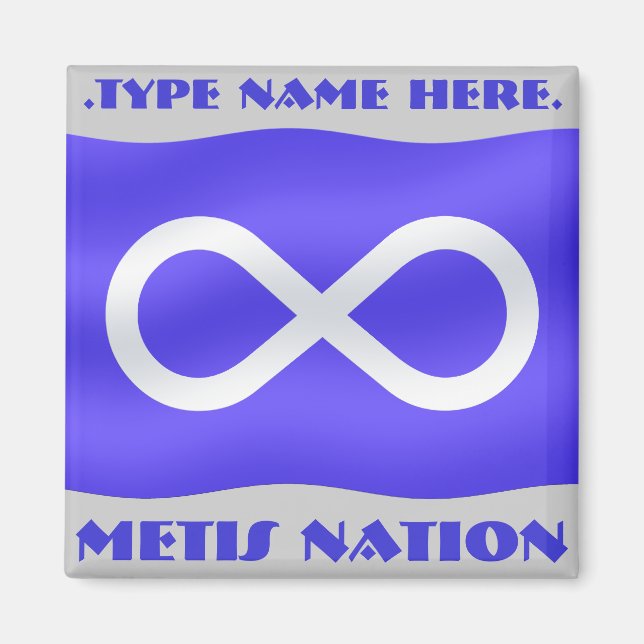 Metis Flag Fridge Magnet Personalized Metis Magnet (Front)