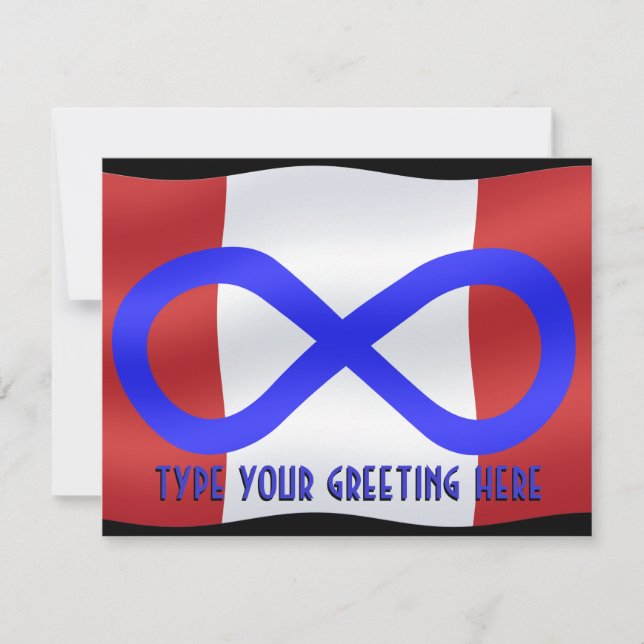 Metis Flag Invitations Custom Metis Canada Card (Front)