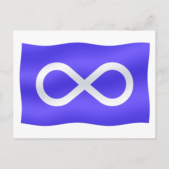Metis Flag Postcards Buffalo First Nations Cards (Front)