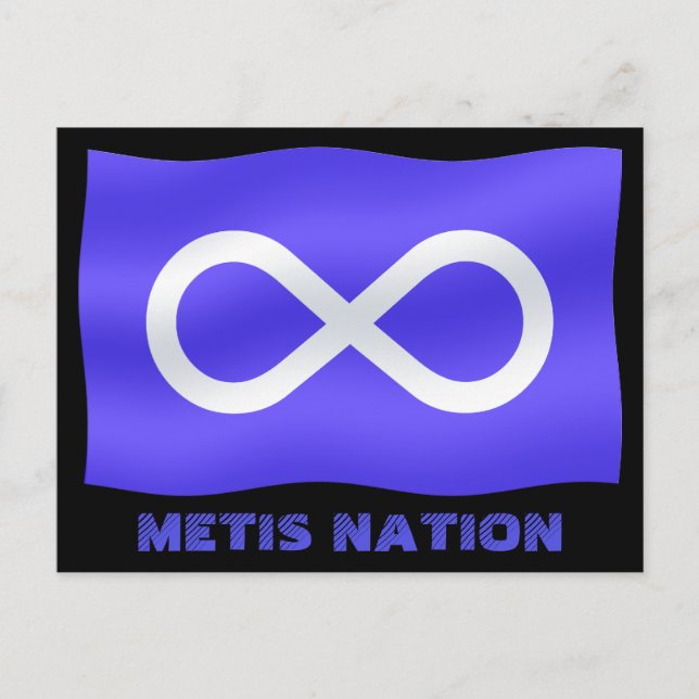 Metis Flag Postcards Metis First Nations Cards (Front)