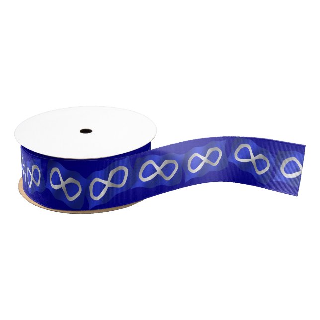 Metis Flag Ribbon Paper Custom First Nation Ribbon Grosgrain Ribbon (Spool)