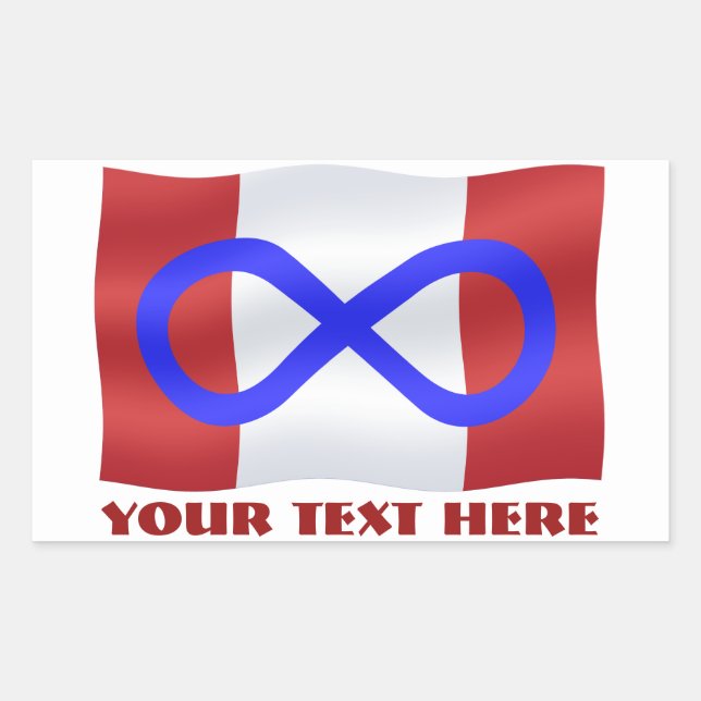 Metis Flag Stickers Personalized Metis Canada Gift (Front)