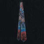 Métis Floral Tie "Waiting For Spring"<br><div class="desc">This is a sleeping bear,  dreaming of spring. This design was created to honour my ancestors and of course to encourage everyone to rest until this pandemic passes.</div>