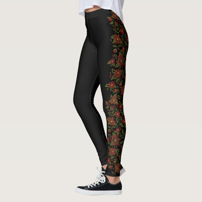 Metis Leggings Native Beading Art Leggings (Left)