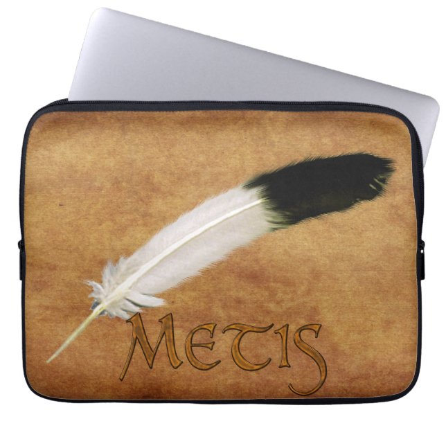 METIS Native American Feather Laptop Sleeve (Front)