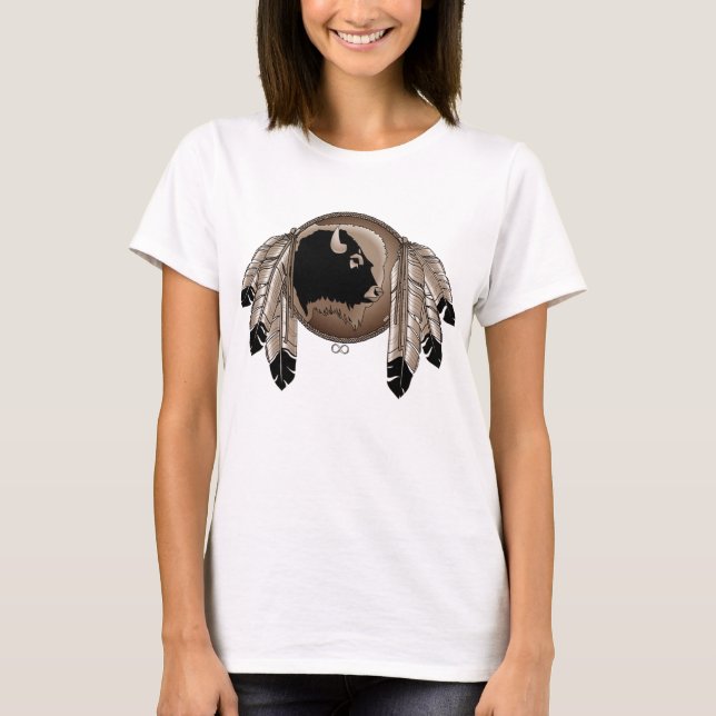 Metis T-shirts Women's Native Wildlife Art Shirts (Front)