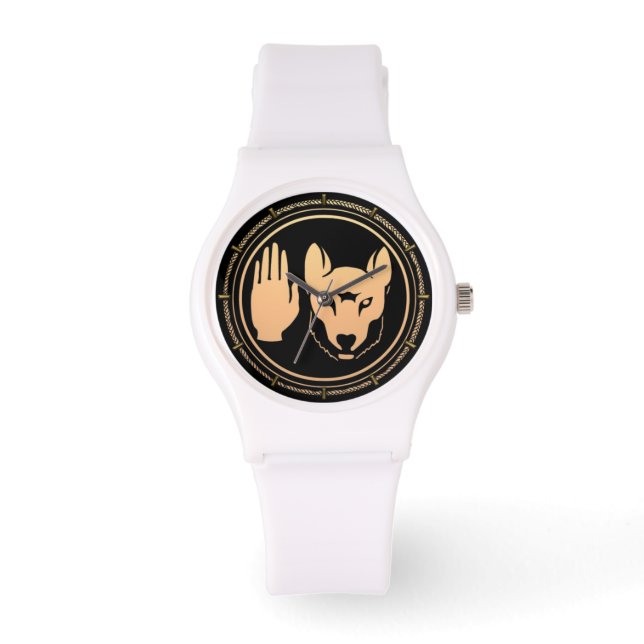 Metis Watch First Nations Wolf Wrist Watch (Front)