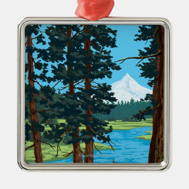 Metolius River Headwaters, Oregon Metal Ornament (Front)