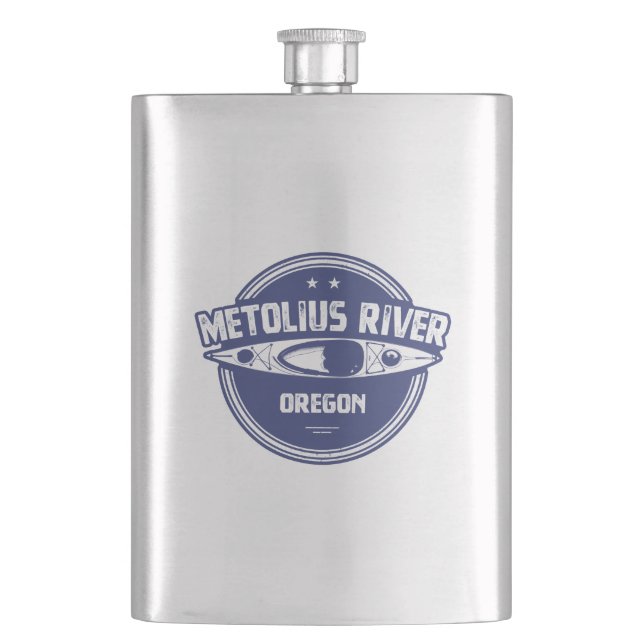 Metolius River Oregon Kayaking Hip Flask (Front)