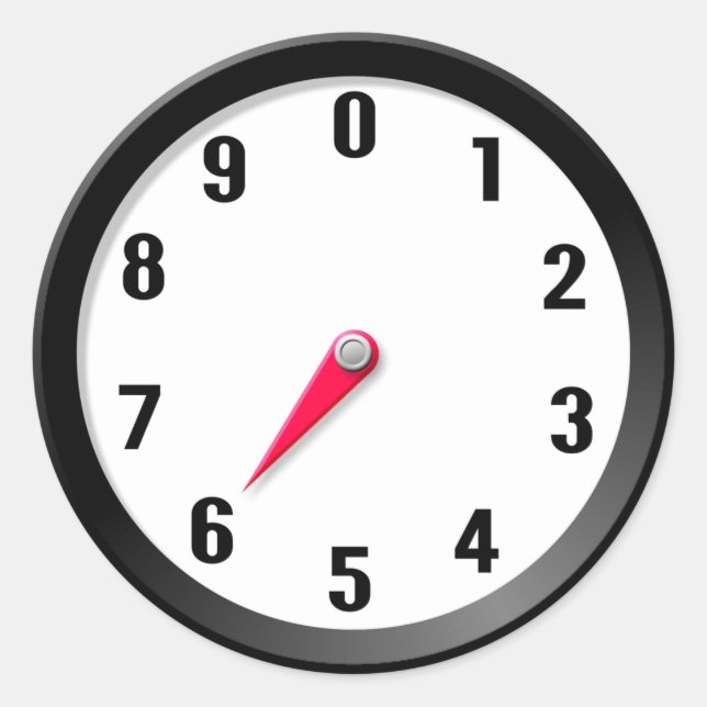 Metre 6 classic round sticker (Front)