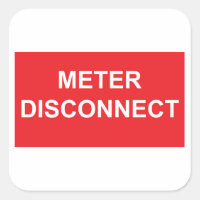 Metre Disconnect Sticker Sheet