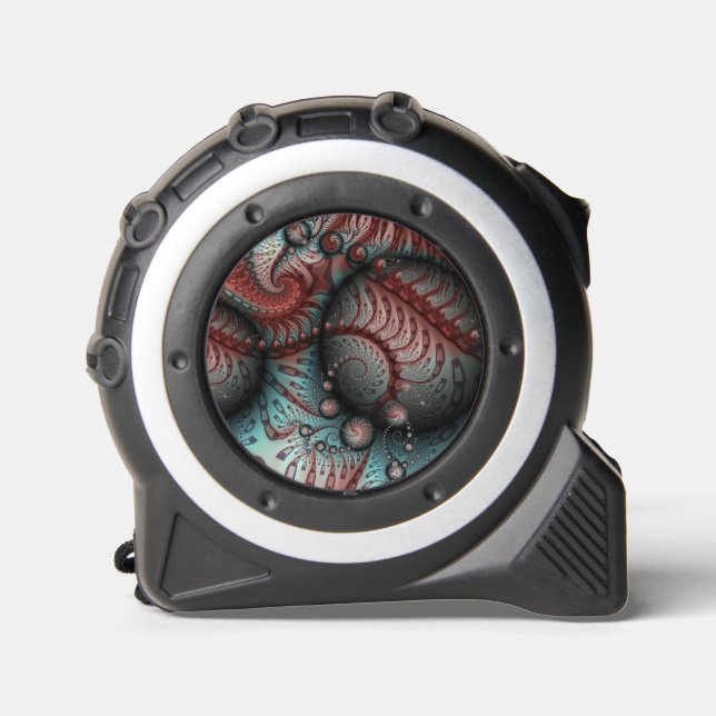 Mètre Ruban Abstrait Imaginaire dynamique Fractal Art Brown Bl (Recto)