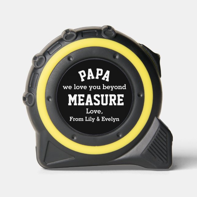 Mètre Ruban Cadeau de Fête des pères Papa personnalisé (Recto)
