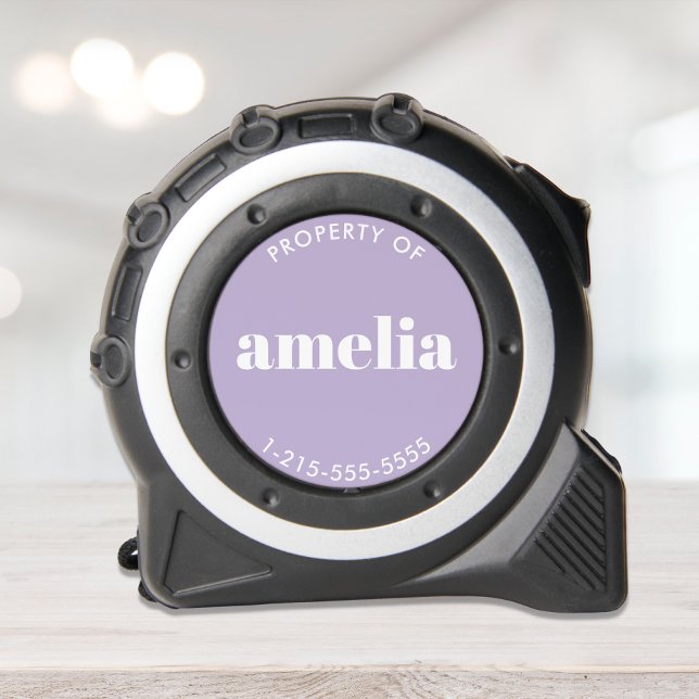 Mètre Ruban Chic Lavande Monogramme violet (Créateur téléchargé)