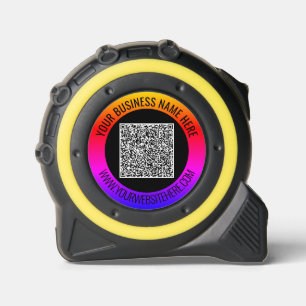 Mètre Ruban Code QR personnalisé et texte de votre entreprise