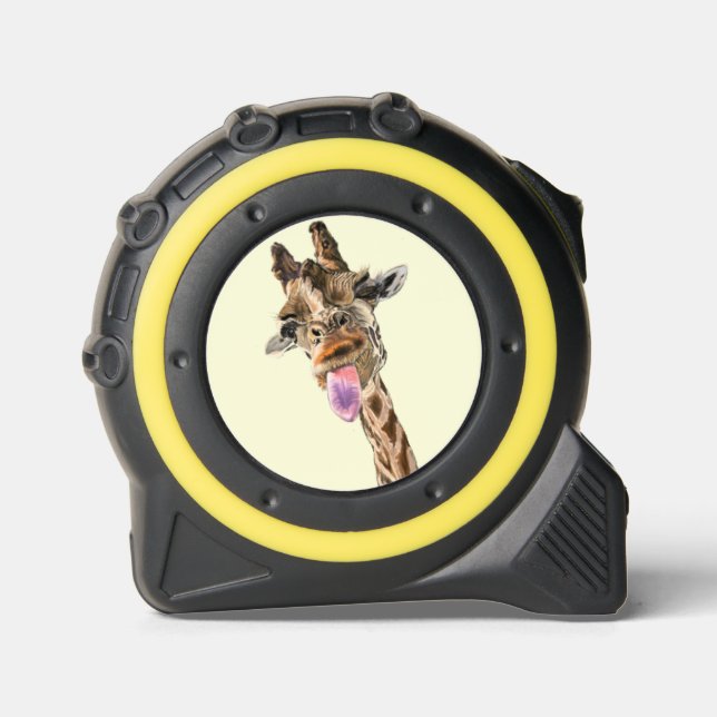 Mètre Ruban Drôle mesure de bande avec Giraffe joueuse (Recto)