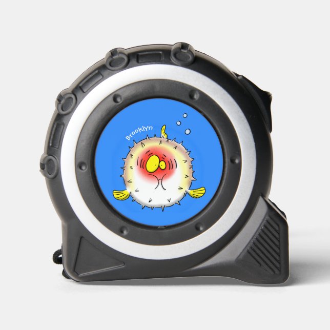 Mètre Ruban Drôle poisson poivron porc-épic caricature poisson (Recto)