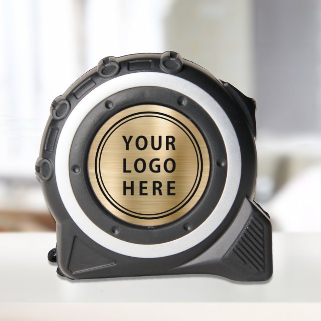 Mètre Ruban Logo d'entreprise moderne Gold (Créateur téléchargé)