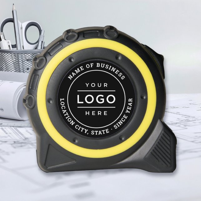 Mètre Ruban Logo promotionnel Black Custom Business (Créateur téléchargé)