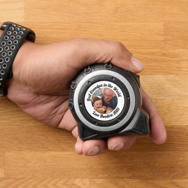 Mètre Ruban Meilleur grand-père cadeau photo personnalisé (Maison)
