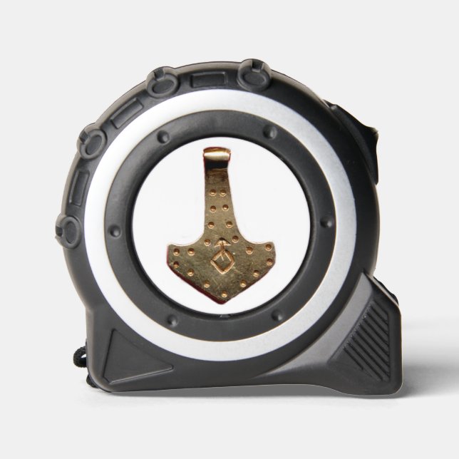 Mètre Ruban Mesure de ruban blanc Gold Thor Hammer (Recto)