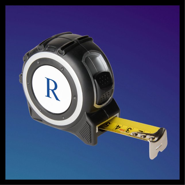 Mètre Ruban Monogramme Bleu sur Cadeau Personnalisé d'Outils p (Créateur téléchargé)