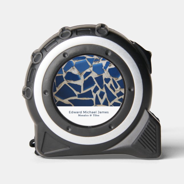 Mètre Ruban Mosaïque Bleue, Plancher, Installation De Carreaux (Recto)